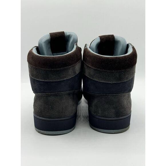 RARE!!! LOUIS VUITTON Tribe Blue Brown Suede Nubuck High Top Sneakers Sz LV 6.5 - Picture 9 of 16